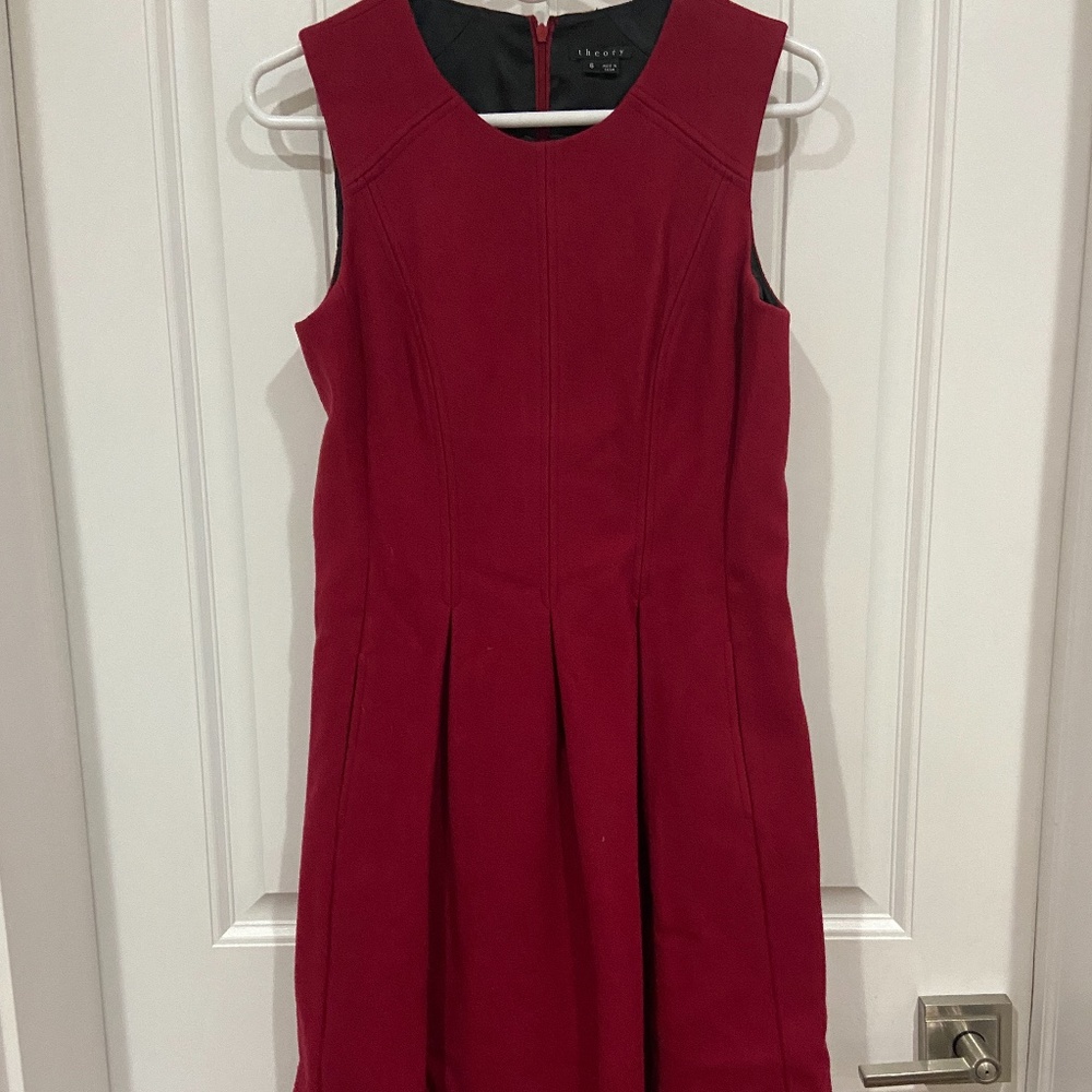 Theory Wool Matching Shift Dress and Coat